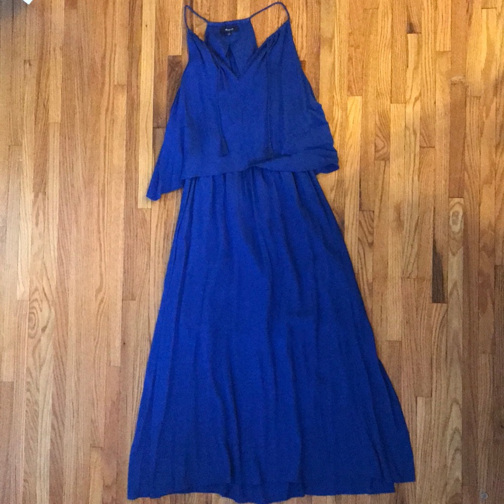Beautiful cobalt blue Madewell dress.